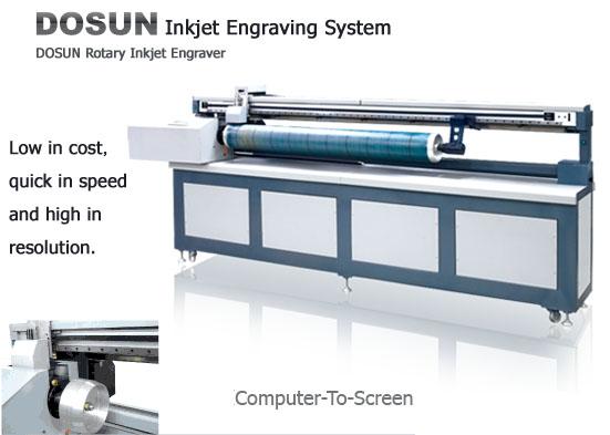 Sistema rotatorio dell'incisore dello schermo del getto di inchiostro, incisori rotatori del tessuto di stampa della testina di stampa ad alta velocità del getto di inchiostro 0